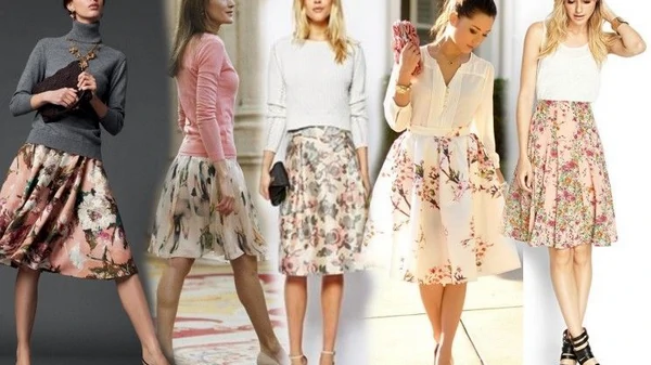 С чем носить юбку с цветами