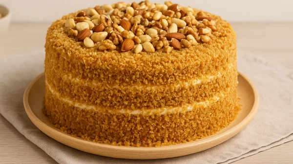 Легкий рецепт медовика за 10 минут