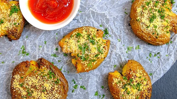 Раздавленный картофель с хрустящей корочкой: необычный способ приготов...