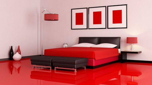 Красный цвет в дизайне интерьера
