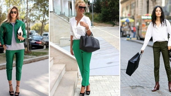 Чем зеленые брюки выгодно отличаются от остальных