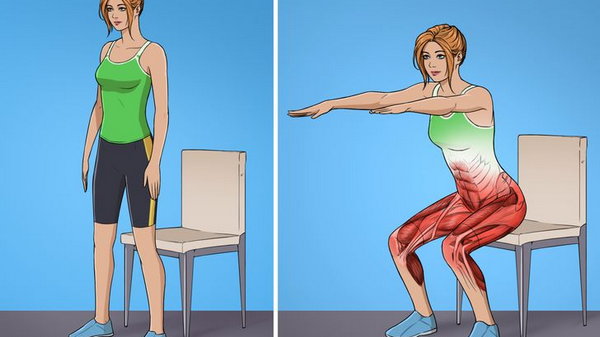 9 упражнений со стулом для бедер и ягодиц